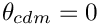 $ \theta_{cdm} = 0 $